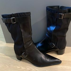 Charles David Black mid length boot